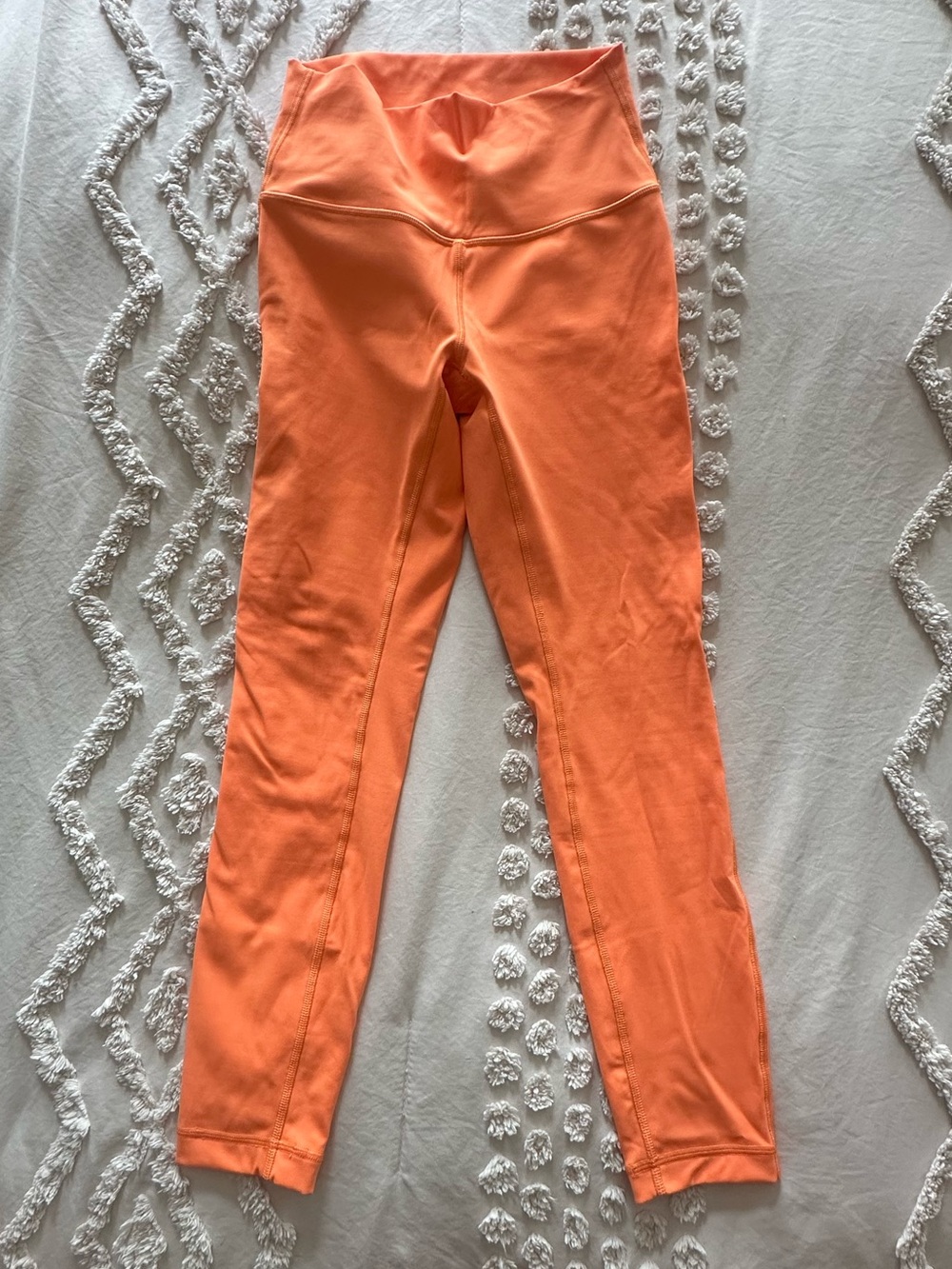 Lululemon Orange High-Waist Active Leggings